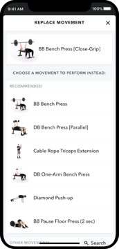 Replace Movement - BB Bench Press